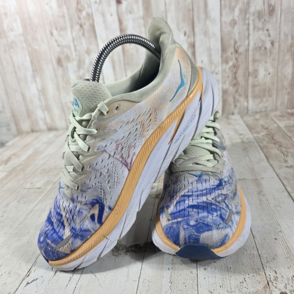 Hoka One One Clifton 8 Together Blue White Marble Running Shoes 1119394 TGT 7.5B - Picture 7 of 8